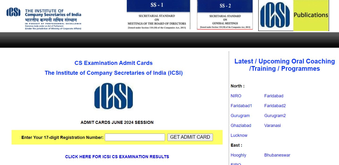 ICSI June 2024: Admit Card For CS Professional, Executive Exams ...