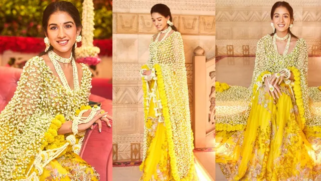 radhika-merchants-haldi-ceremony-check-out-her-luminous-look-in-beautiful-lehenga-with-unique-floral-dupatta