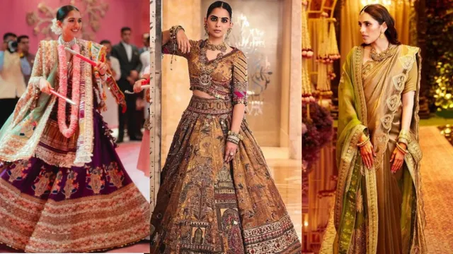 best-of-radhika-merchant-isha-ambani-and-shlokas-ethnic-royal-outfits-for-prewedding-functions-photos