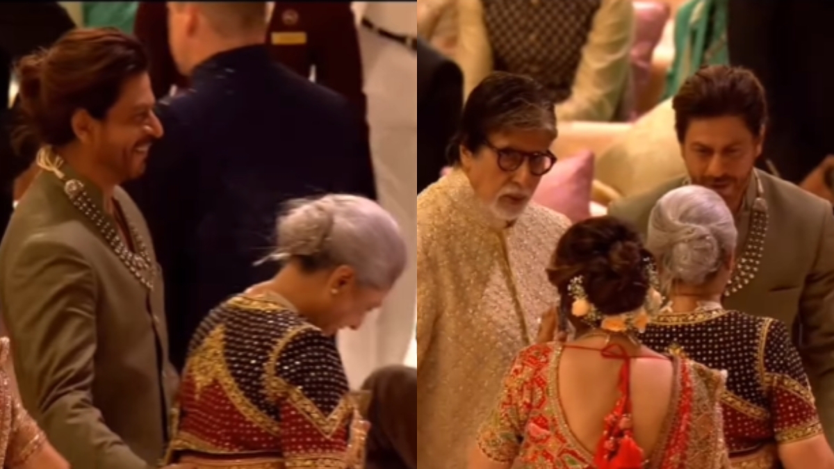 Shah Rukh Khan Touches Amitabh And Jaya Bachchan's Feet At Anant Ambani ...