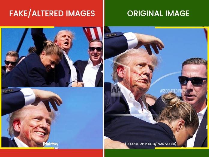 Fact Check: Viral Photos Of Donald Trump Smiling After Assassination ...