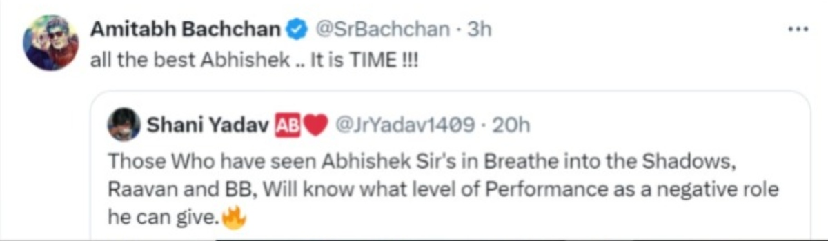 Amitabh Bachchan's Twitter Post