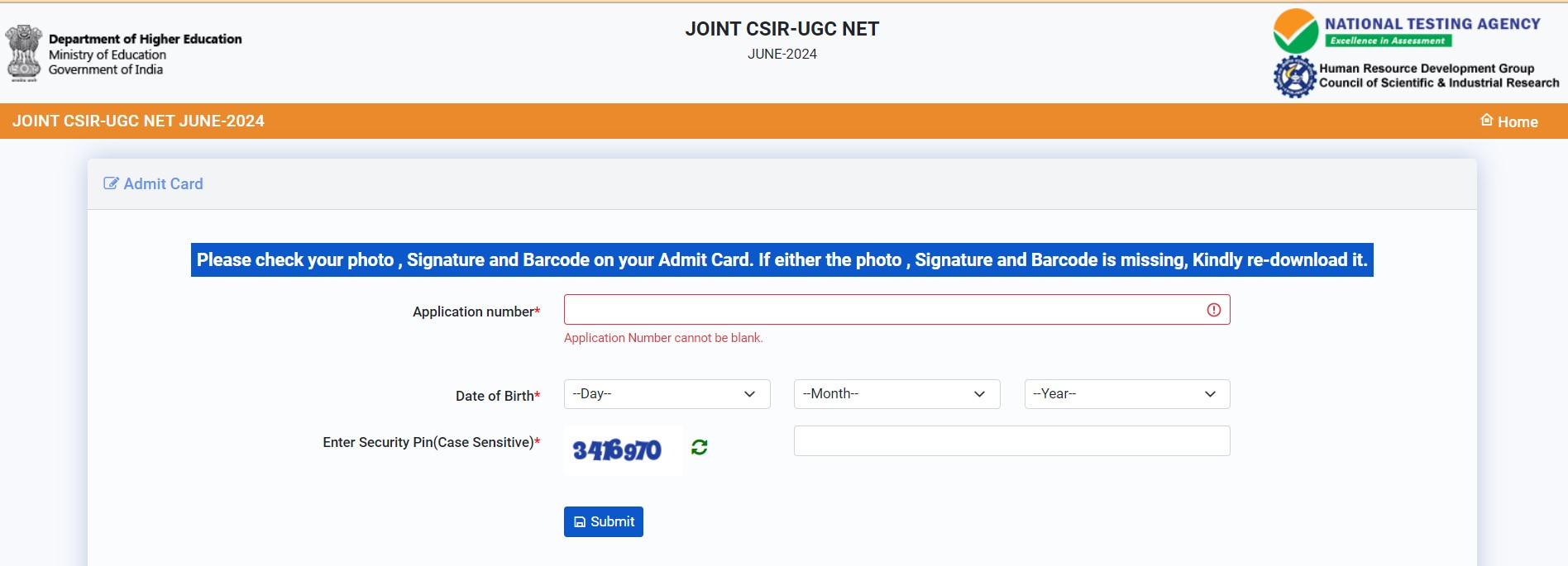 Csir ugc net 2024 admit card out at csirnet nta ac in get direct link here