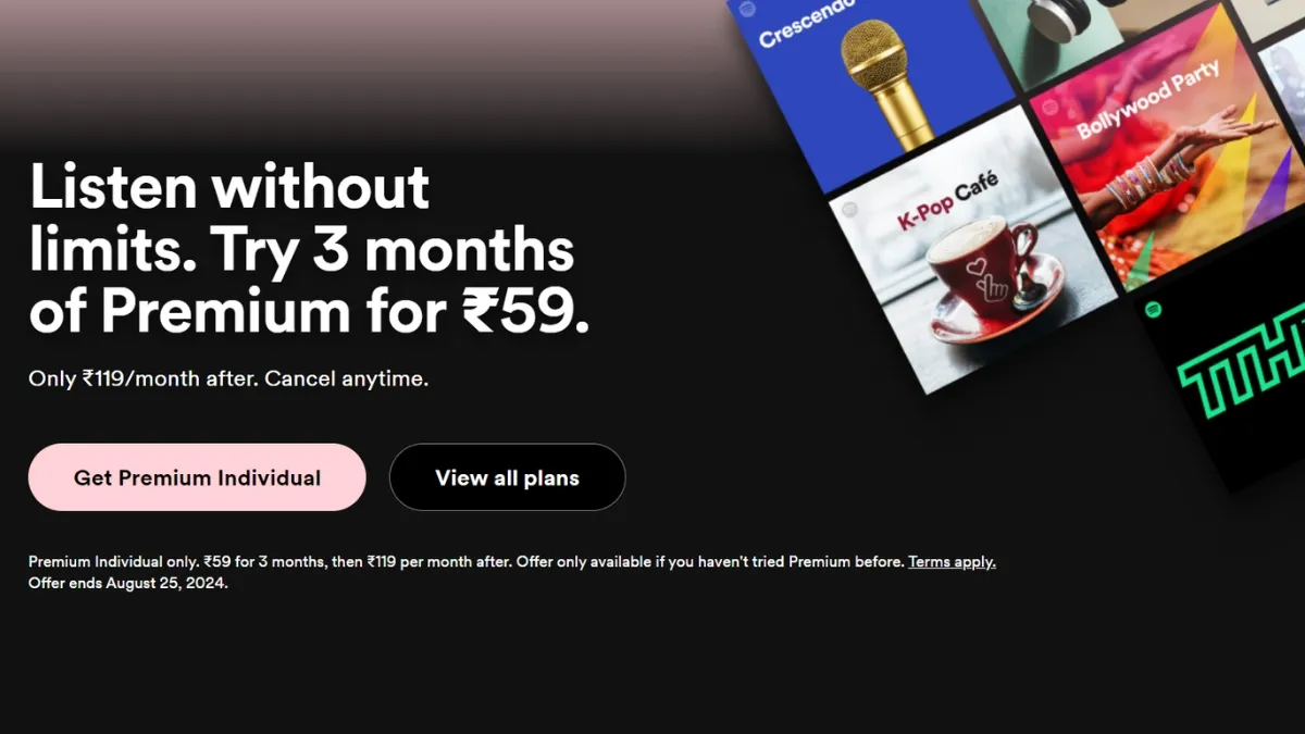 spotify-premium-price-plans-limited-time-offer-three-months-of-high-quality-music-ad-free-listening-song-downloads-and-more-at-rs-59