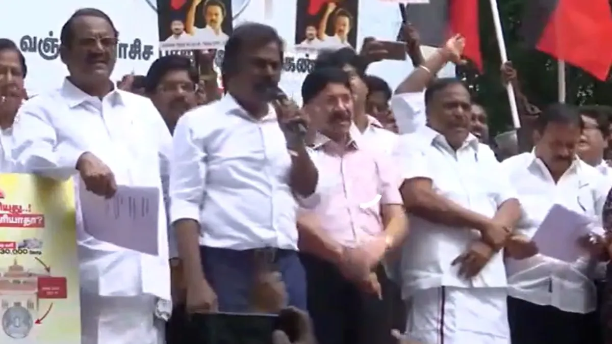 DMK Holds State-Wide Protest Against Centre For Neglecting Tamil Nadu ...