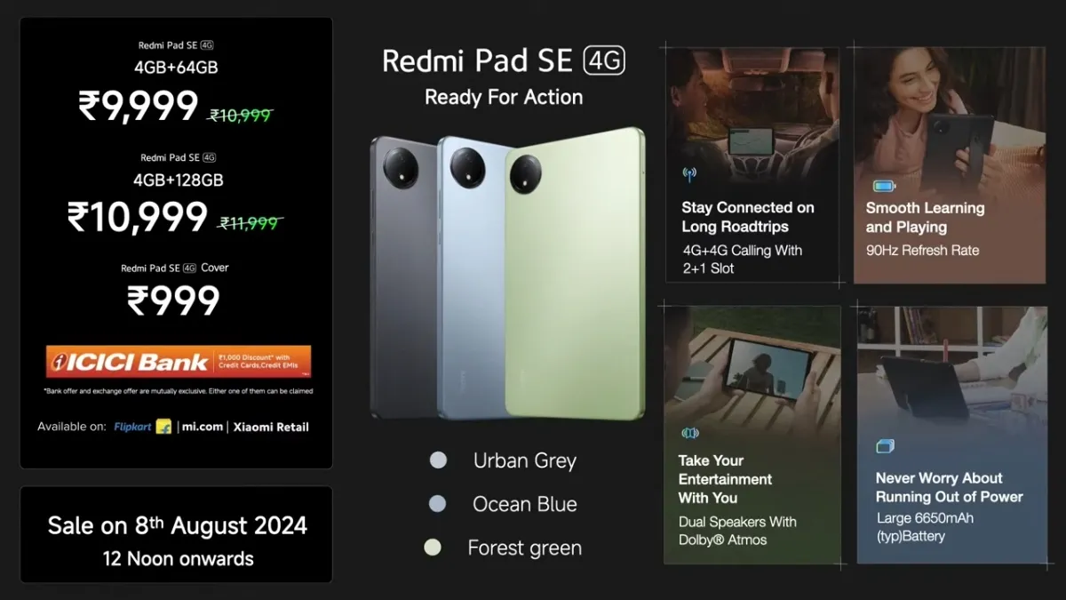 redmi-pad-se-4g-price-in-india-launched-with-90hz-screen-6650mah-battery-offers-specifications-features
