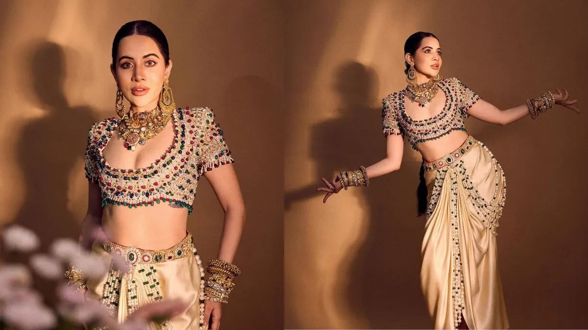 Urfi Javed turned internet upside down by donning Abu Jani Sandeep Khosla's latest collection (Image Credits: Instagram)
