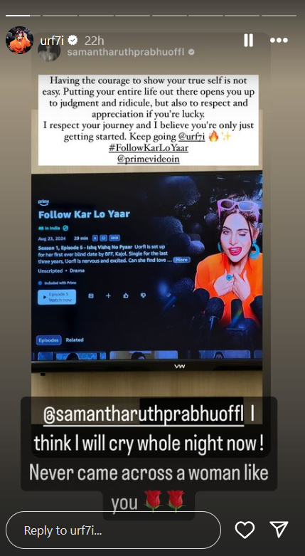 Urfi Javed Instagram Story