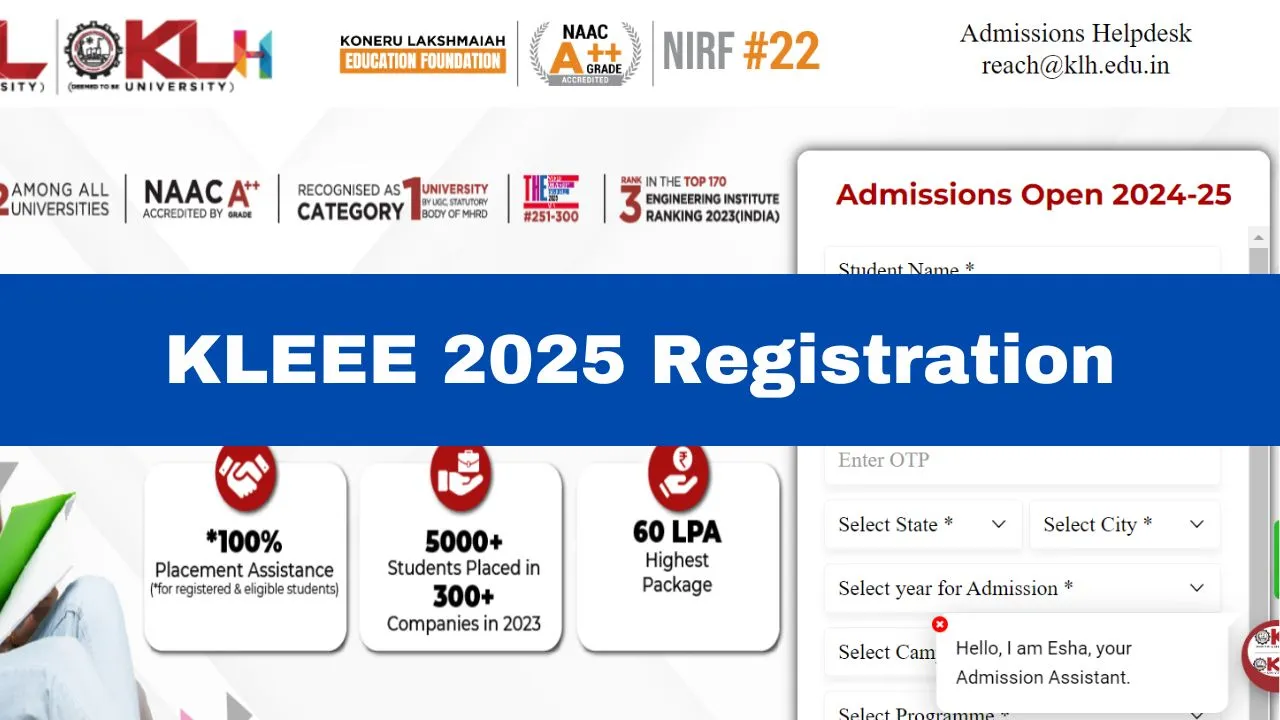 kleee-2025-registration-process-for-phase-1-begins-at-kluniversity-in-know-exam-pattern