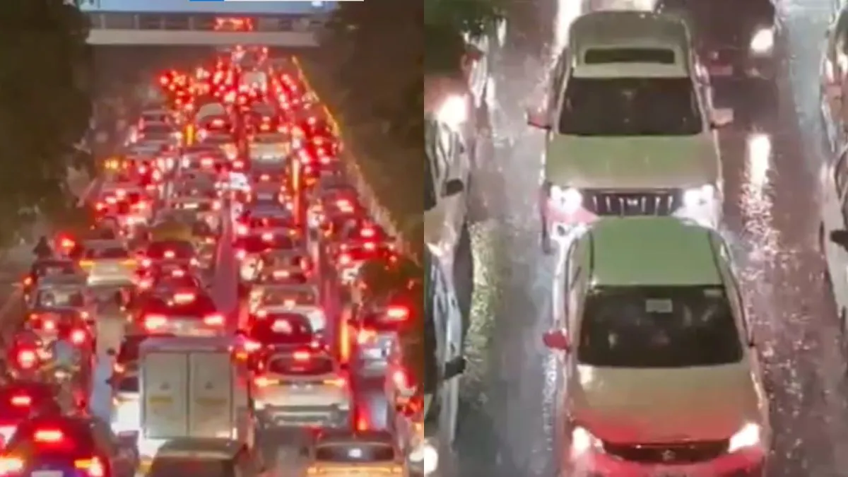 delhi-ncr-faces-heavy-rain-traffic-congestion-after-sudden-weather-change-watch