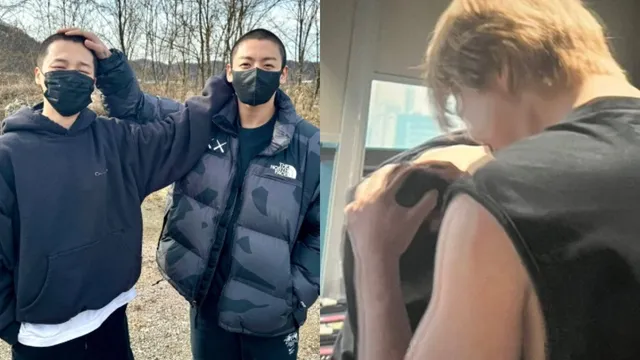 bts-jungkook-gets-sweet-hug-from-jimin-after-shaving-head-for-military-service-latter-carresses-his-head-viral-video