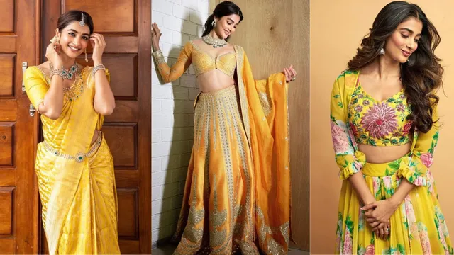 shardiya-navratri-2024-day-1-5-stunning-yellow-colour-outfits-inspired-by-pooja-hegde-to-slay