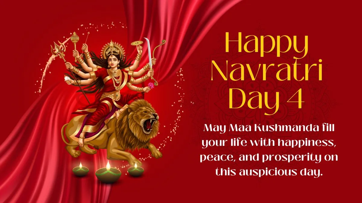 Shardiya Navratri 2024 Day 4 Maa Kushmanda Wishes, HD Images, WhatsApp