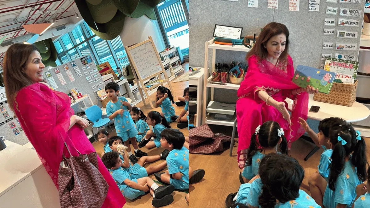 Nita Ambani’s Surprise Visit To Grandson Prithvi Ambani’s School Wins Internet; Her ‘Peppa Pig’ Storytime Goes Viral