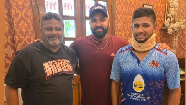 rohit-sharma-meets-injured-musheer-khan-as-mumbai-allrounder-continues-recovery-from-accident