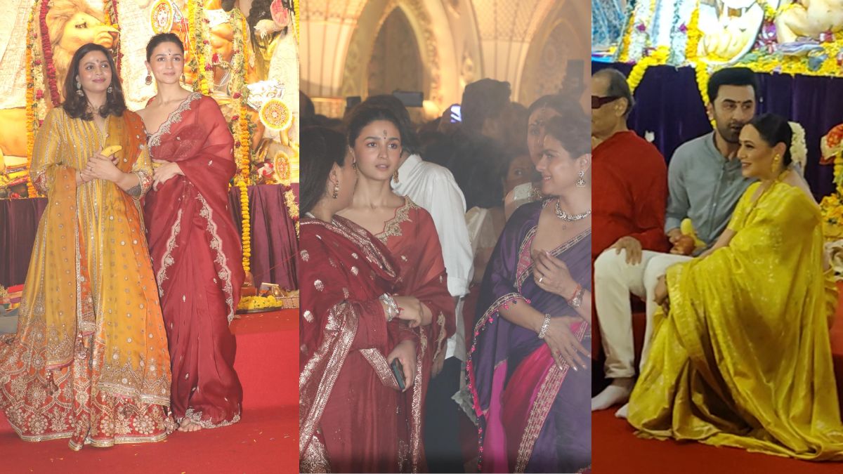 alia-bhatt-ranbir-kapoor-join-kajol-tanisha-mukherjee-at-durga-puja-pandal-in-mumbai-see-photos