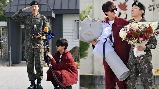 bts-jhope-returns-from-military-jin-welcomes-him-with-warm-hug-and-bouquet-army-cant-stop-gushing-over-their-friendship