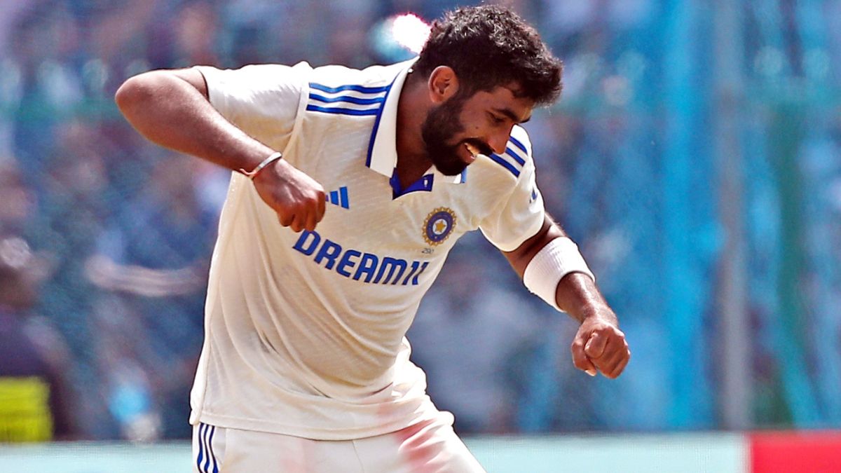ind-vs-nz-1st-test-jasprit-bumrah-thrills-bengaluru-crowd-with-hopes-of-miraculous-win-strikes-on-2nd-ball-of-day-5-to-dismiss-tom-latham-watch