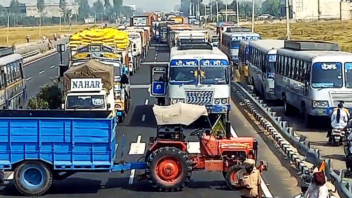 punjab-farmers-protest-national-highways-blocked-as-farmers-hold-chakka-jam-over-paddy-procurement-issue