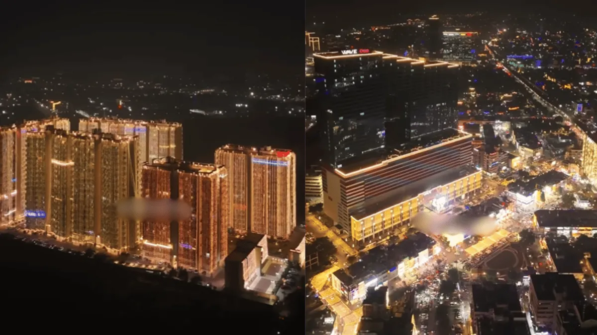 Happy Diwali 2024: Beautifully Illuminated Noida Steals The Spotlight; Video Of City’s Aerial View Goes Viral