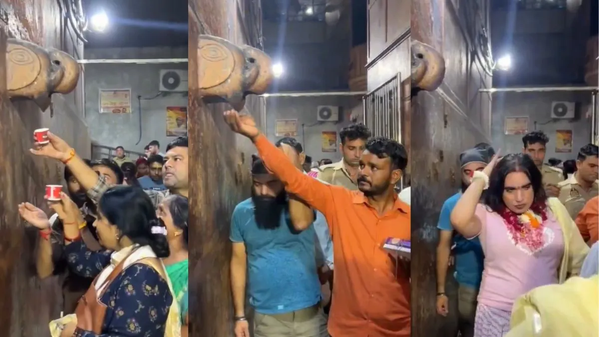 vrindavan-devotees-mistake-ac-water-for-holy-charan-amrit-at-banke-bihari-temple-video-goes-viral-watch