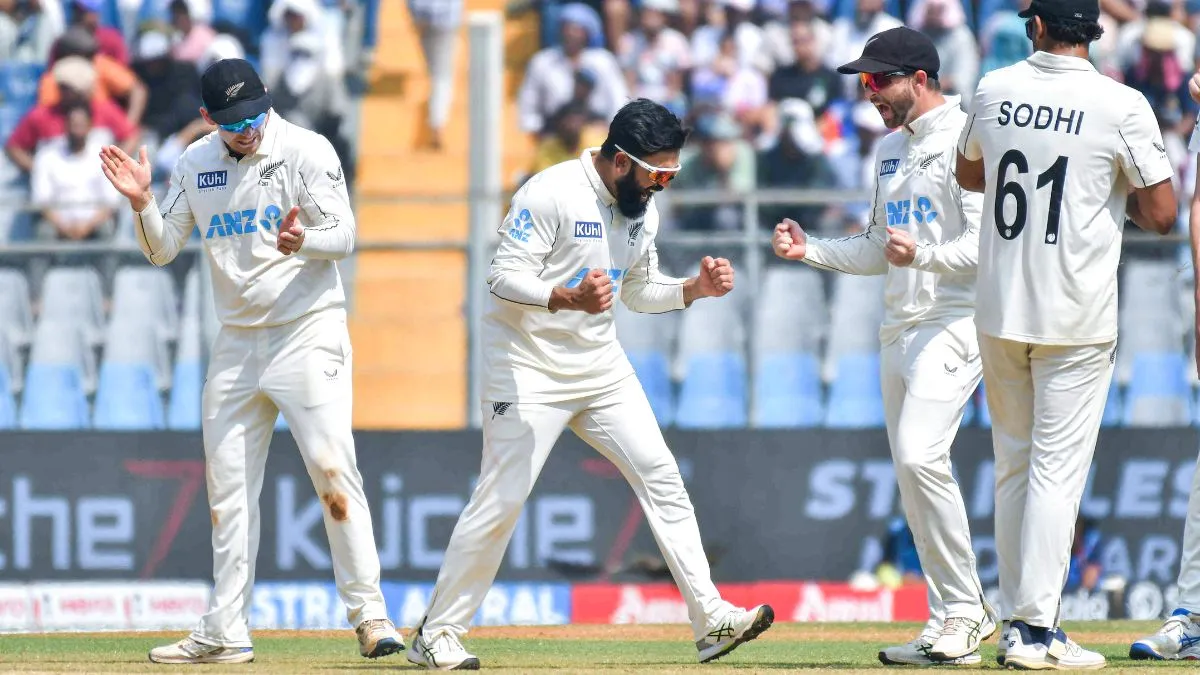 ind-vs-nz-3rd-test-new-zealand-achieves-huge-feat-in-mumbai-defends-secondlowest-total-in-tests-in-india