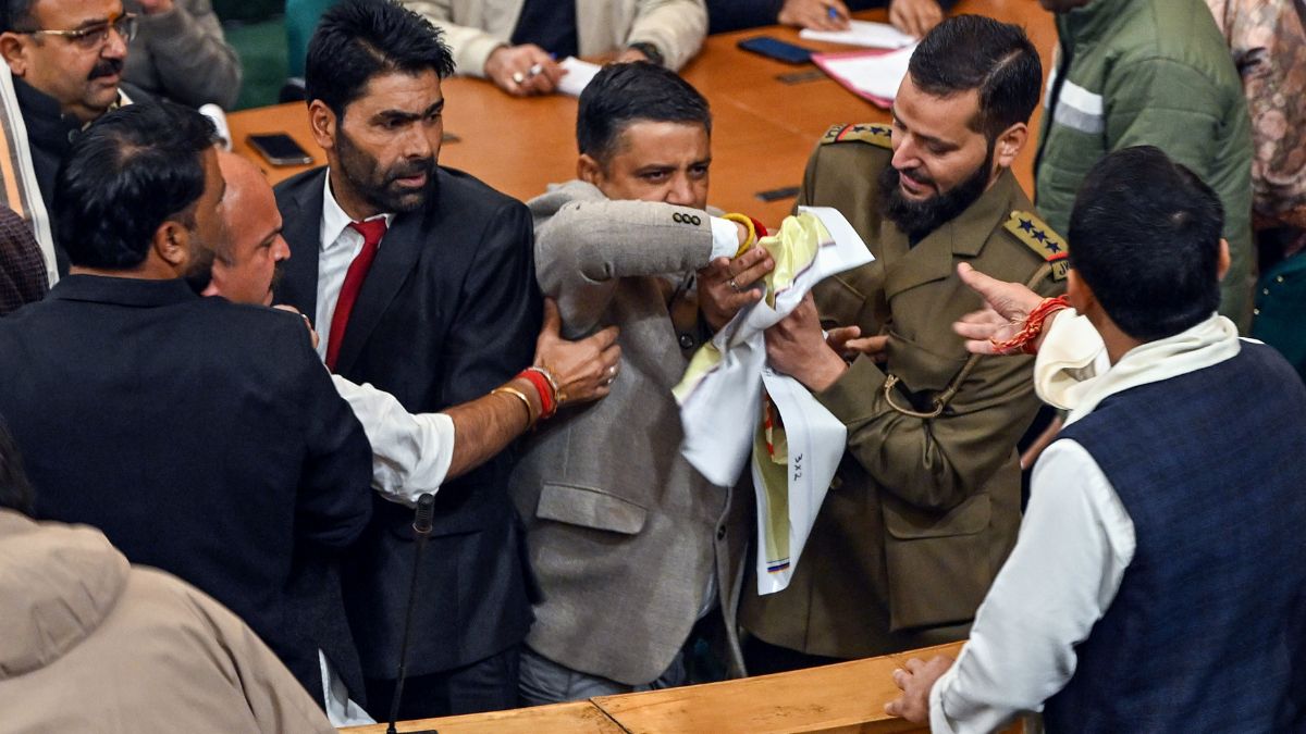 Article 370 Resolution Row Chaos Erupts In Jammu And Kashmir Assembly