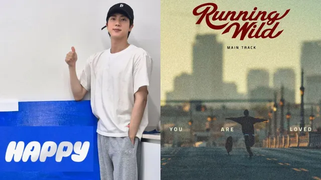 bts-jin-reveals-hand-painted-cover-for-solo-album-happy-check-running-wild-song-poster-with-adorable-message