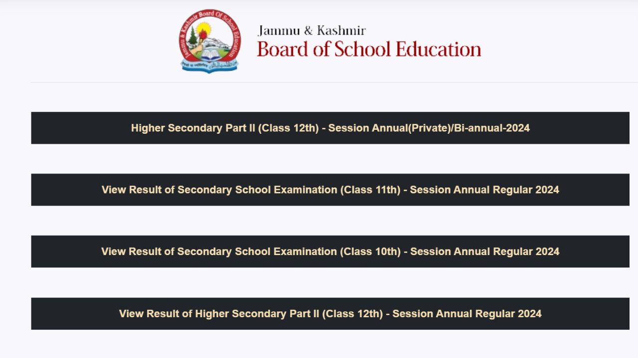 JKBOSE 10th Result 2024 Check Latest Updates On JKBOSE 10th Private