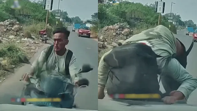 viral-video-man-uses-phone-while-driving-scooter-meets-a-gruesome-fate-watch