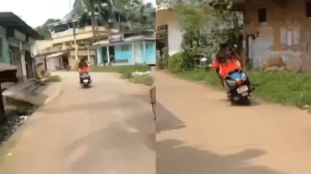 woman-driving-scooter-tries-to-race-on-uneven-road-learns-embarrassingly-brutal-lesson-viral-video