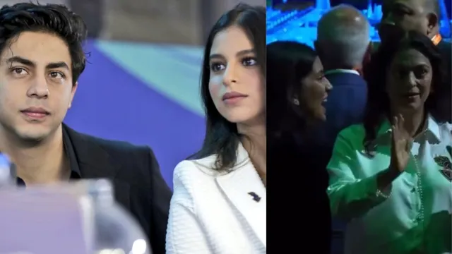 ipl-2025-auction-shah-rukh-khan-suhana-and-aaryan-skip-juhi-chawla-daughter-jahnavi-bids-for-kkr-rcb