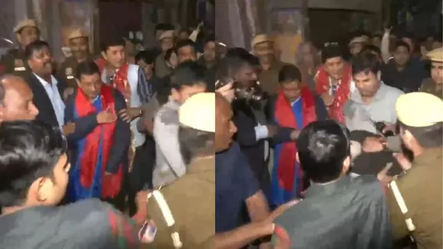 attempt-to-burn-him-alive-aap-claims-kejriwal-attacked-with-spirit-during-padyatra-in-delhi-bjp