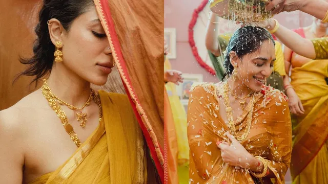 sobhita-dhulipala-naga-chaitanya-wedding-made-in-heaven-actress-wears-mother-and-grandmother-jewellery-in-haldi-ceremony
