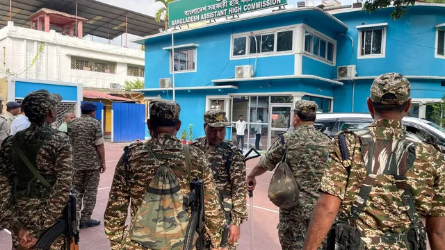 tripura-four-officers-face-action-seven-people-arrested-in-connection-with-breach-at-bangladesh-mission-in-agartala