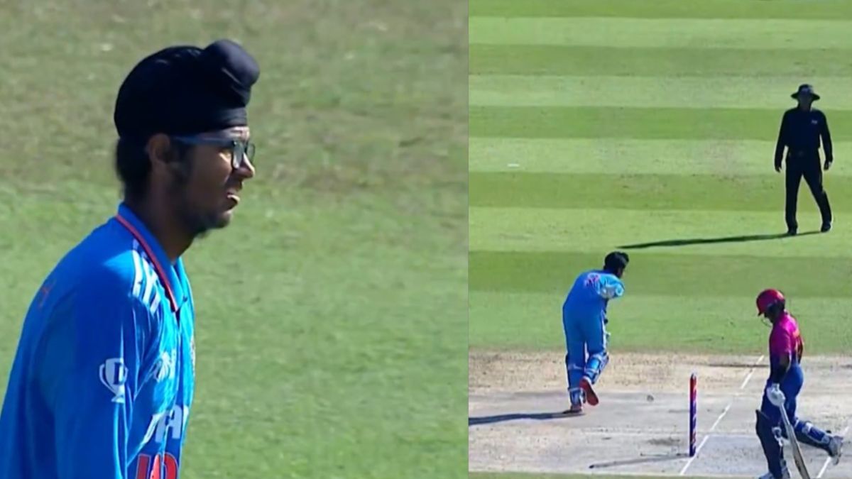 U19 Asia Cup 2024 Harvansh Singh Pulls Off MS Dhoni Style No Look