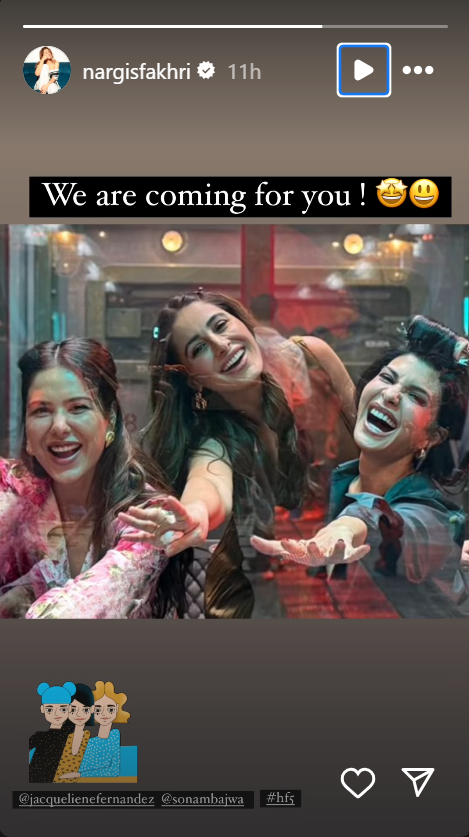 Nargis Fakhri IG story