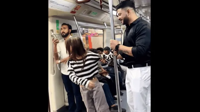 couple-romantic-instagram-reel-on-delhi-metro-cringes-out-netizens-viral-video