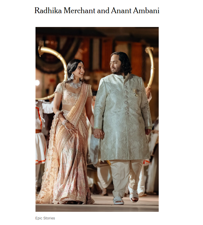 Anant Ambani and Radhika Merchant Make It to New York Times' Most Stylish People of 2024 RADHIKA MERCHANT ANANT