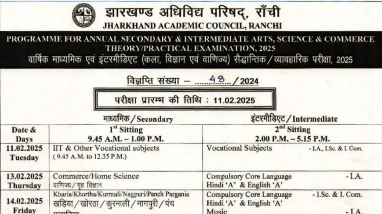 jac-class-10th-12th-time-table-2025-out-jharkhand-board-exam-datesheet-released-check-full-schedule-here