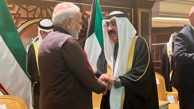 pm-modi-meets-kuwait-emir-sheikh-meshal-al-ahmad-al-jaber-al-sabah-attends-26th-arabian-gulf-cup-opening-ceremony-football-watch