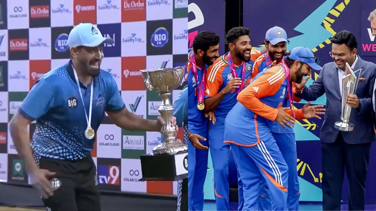 irfan-pathan-imitates-rohit-sharmas-iconic-trophy-walk-after-winning-big-cricket-league-title-watch