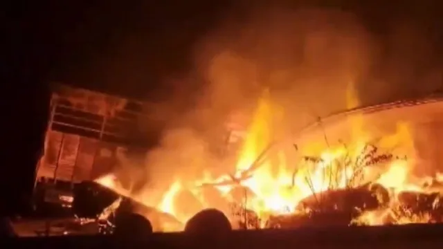 after-jaipur-tanker-blast-chemical-tanker-sparks-massive-fire-on-ahmedabadrajkot-highway-killing-two-and-injuring-several-video
