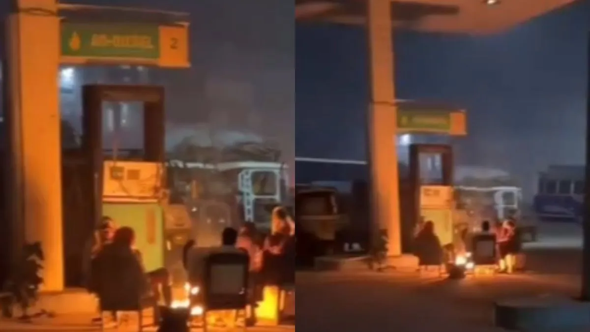 terrifying-scene-at-petrol-pump-as-people-warm-their-hands-around-bonfire-internet-is-furious