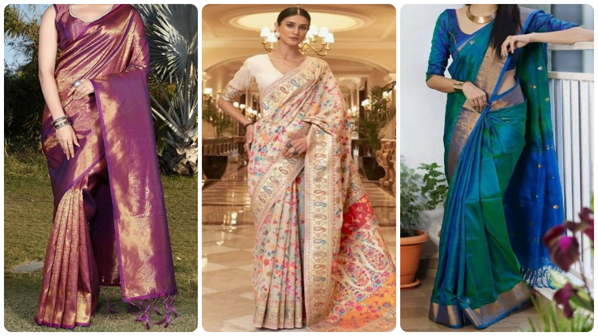 SGF11- Women's Kanjivaram Soft Lichi Silk Saree With Blouse Piece (Dull  Pink) : Amazon.in: Fashion
