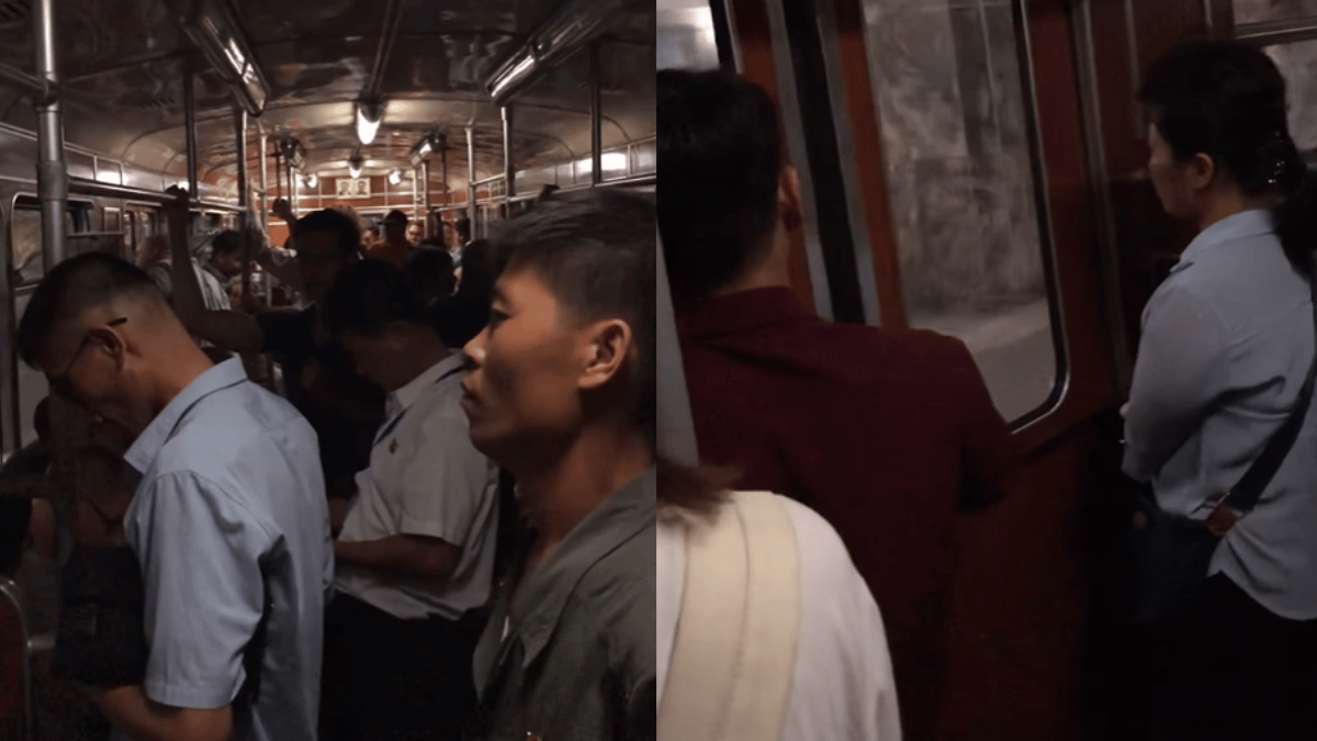 북한 '이상한' 지하철 영상이 널리 유포돼 네티즌들은 이를 '공포영화'에 비유하고 있다.