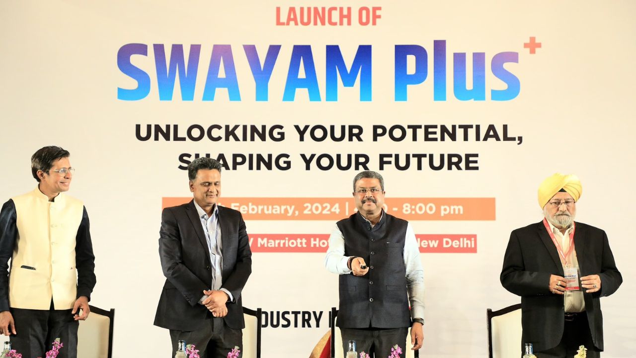 dharmendra-pradhan-launches-swayam-plus-platform-aims-to-make-learners-industry-ready