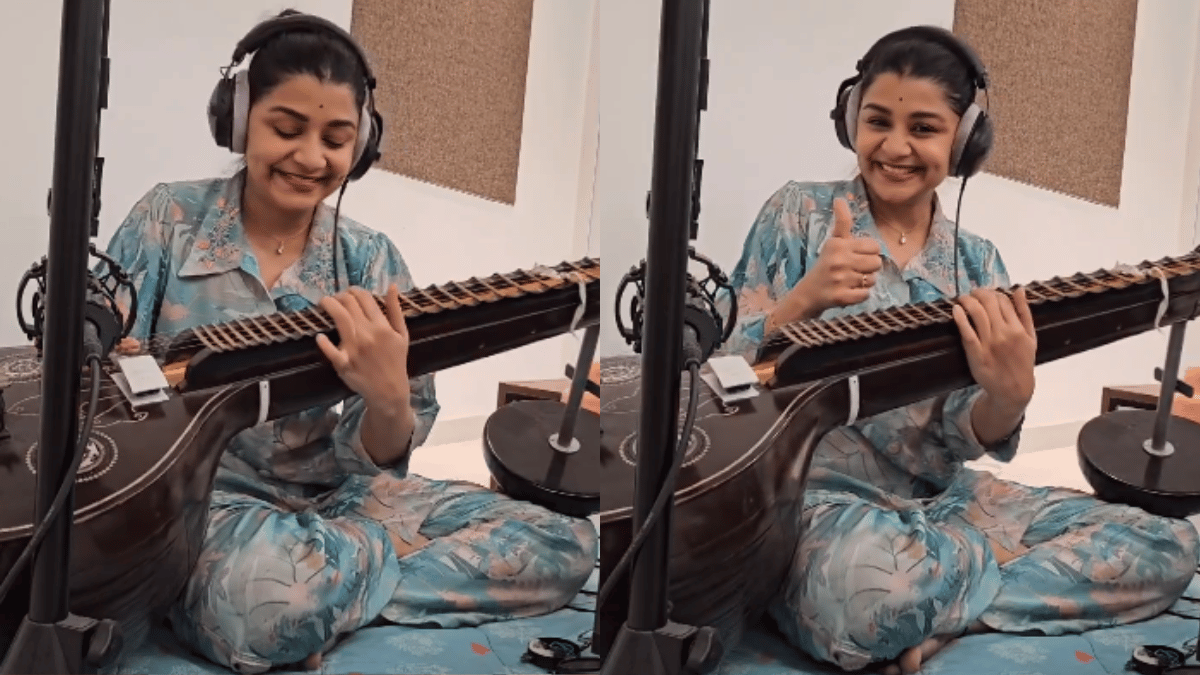 woman-kills-it-with-her-veena-version-of-bobby-deol-jamal-kudu-from-animal-internet-suggests-her-for-animal-park-watch-viral-video