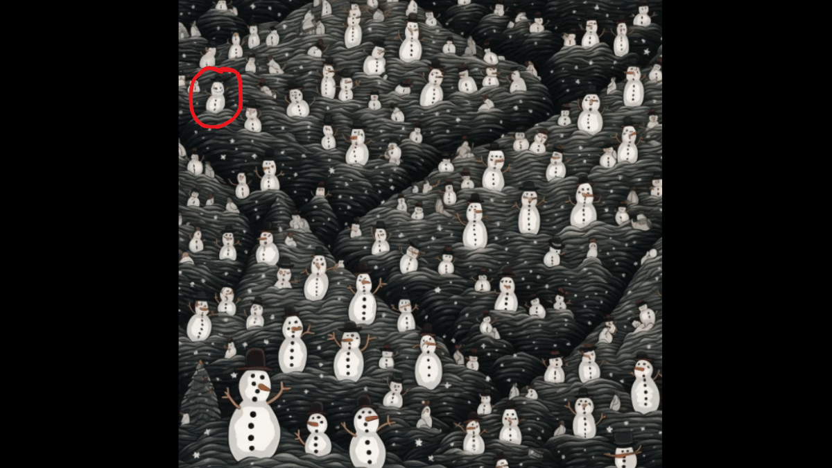 Spot the smiling snowman in under 15 seconds. (Source: CASINOS.WIN)