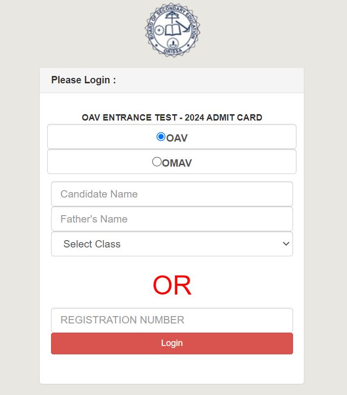 OAVS Admit Card 2024 Out: Odisha Adarsha Vidyalayas Entrance Test Hall ...